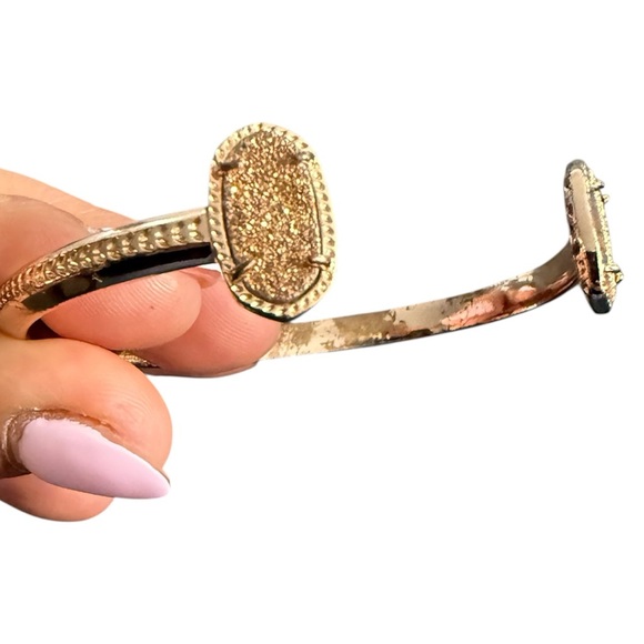 Kendra Scott Elton Rose Gold Cuff Bracelet in Rose Gold Drusy - Picture 10 of 10